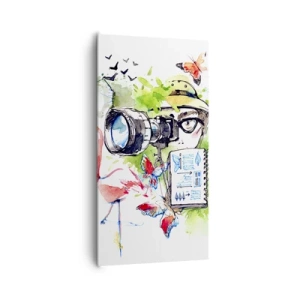 Obraz na płótnie - W obiektywie podróżnika - 65x120 cm