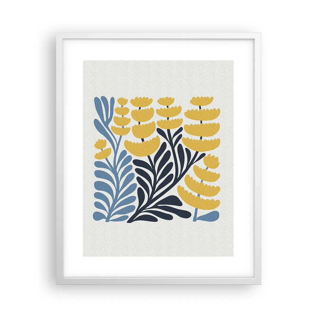 Plakat w białej ramie - Słoneczna rabata - 40x50 cm