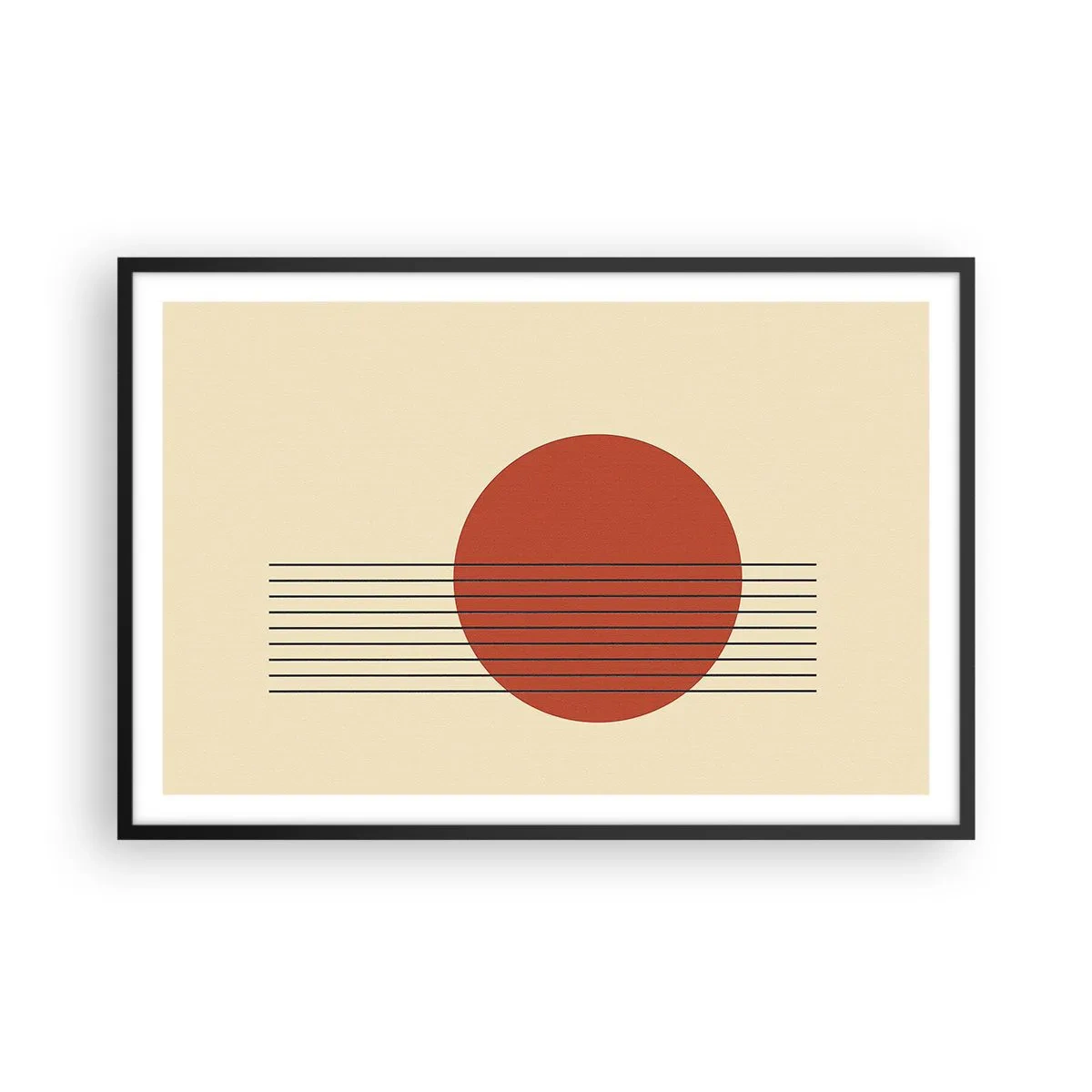 Plakat w czarnej ramie - W koło i dalej - 91x61 cm