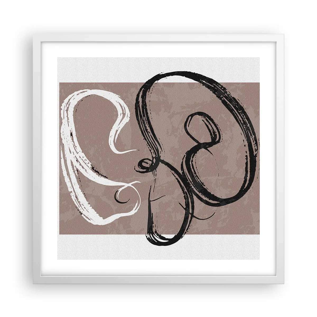 Plakat w białej ramie - Kompozycja – poszukiwanie pełni - 50x50 cm