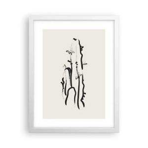 Plakat w białej ramie - Kwitnące zioło - 30x40 cm