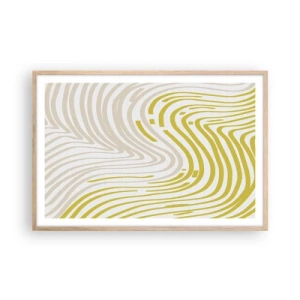 Plakat w ramie jasny dąb - Kompozycja z łagodnym ugięciem - 91x61 cm