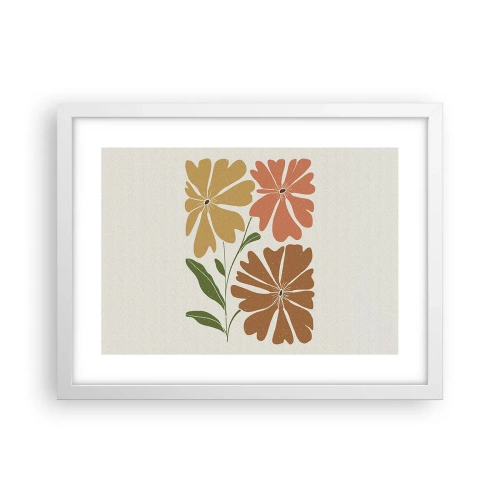 Plakat w białej ramie - Natura i geometria - 40x30 cm