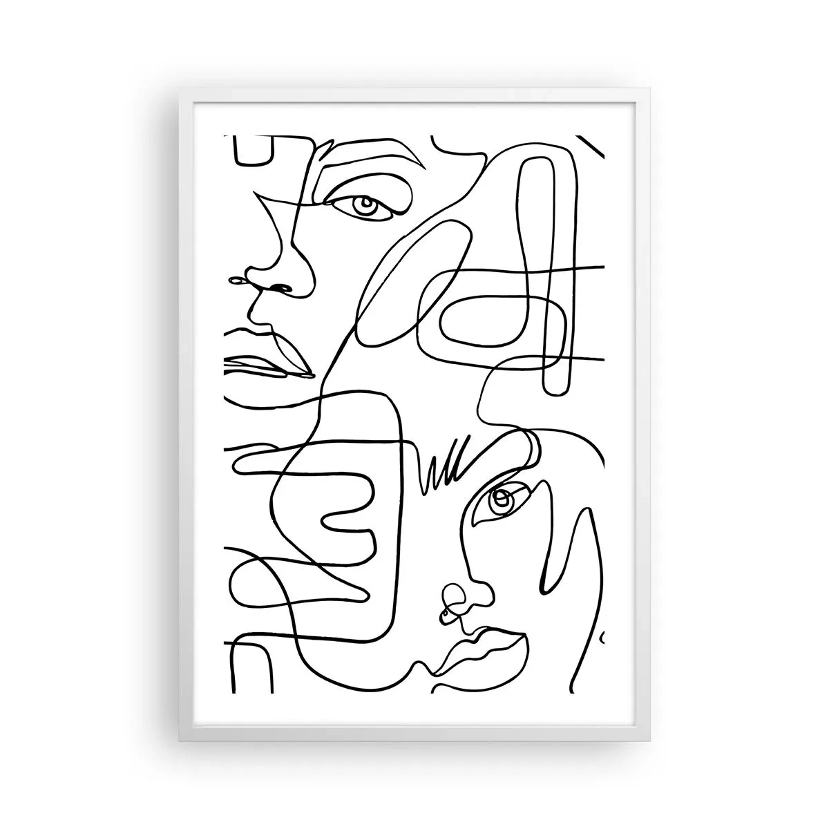 Plakat w białej ramie - W splątanych emocjach - 50x70 cm