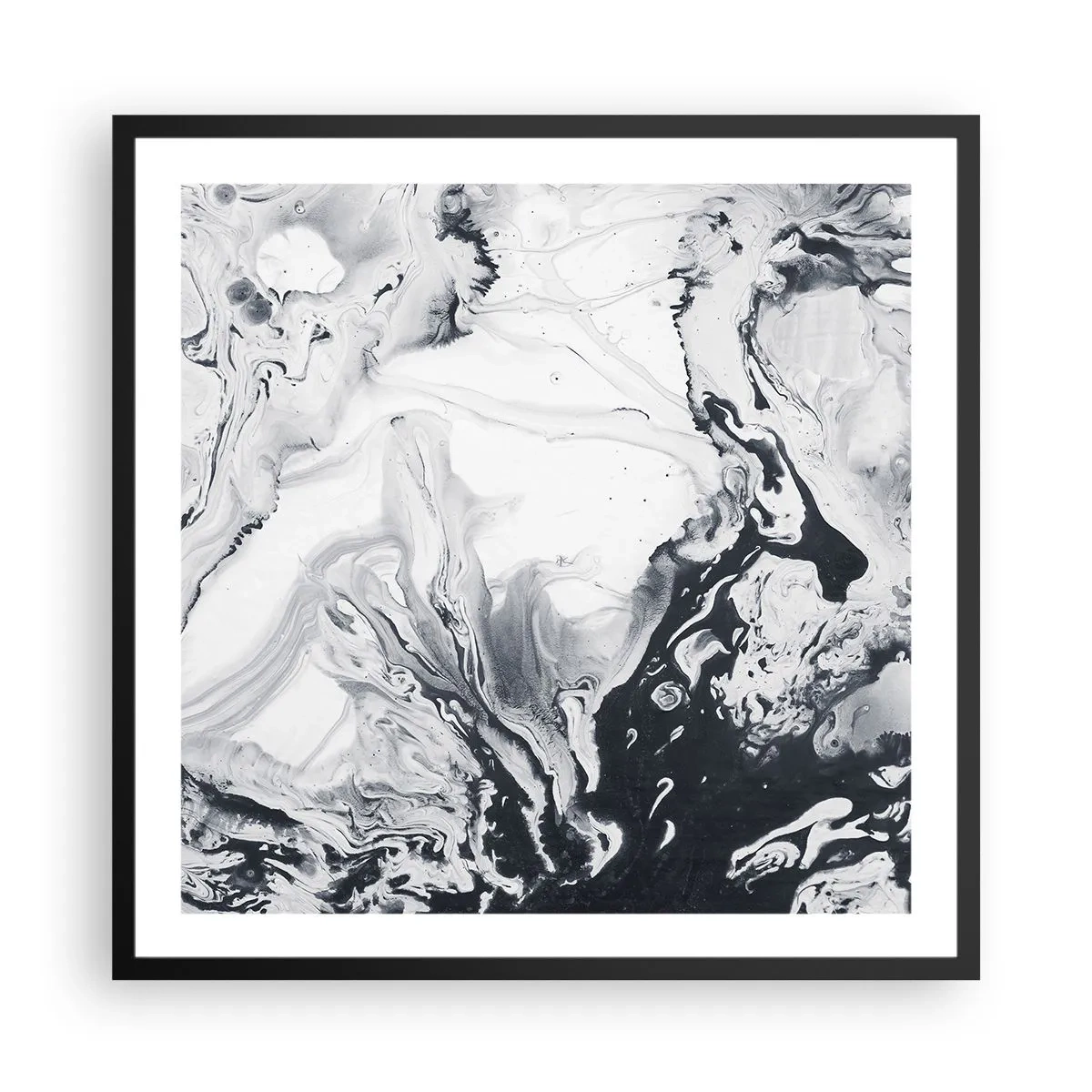 Plakat w czarnej ramie - Wnętrze Ziemi - 60x60 cm