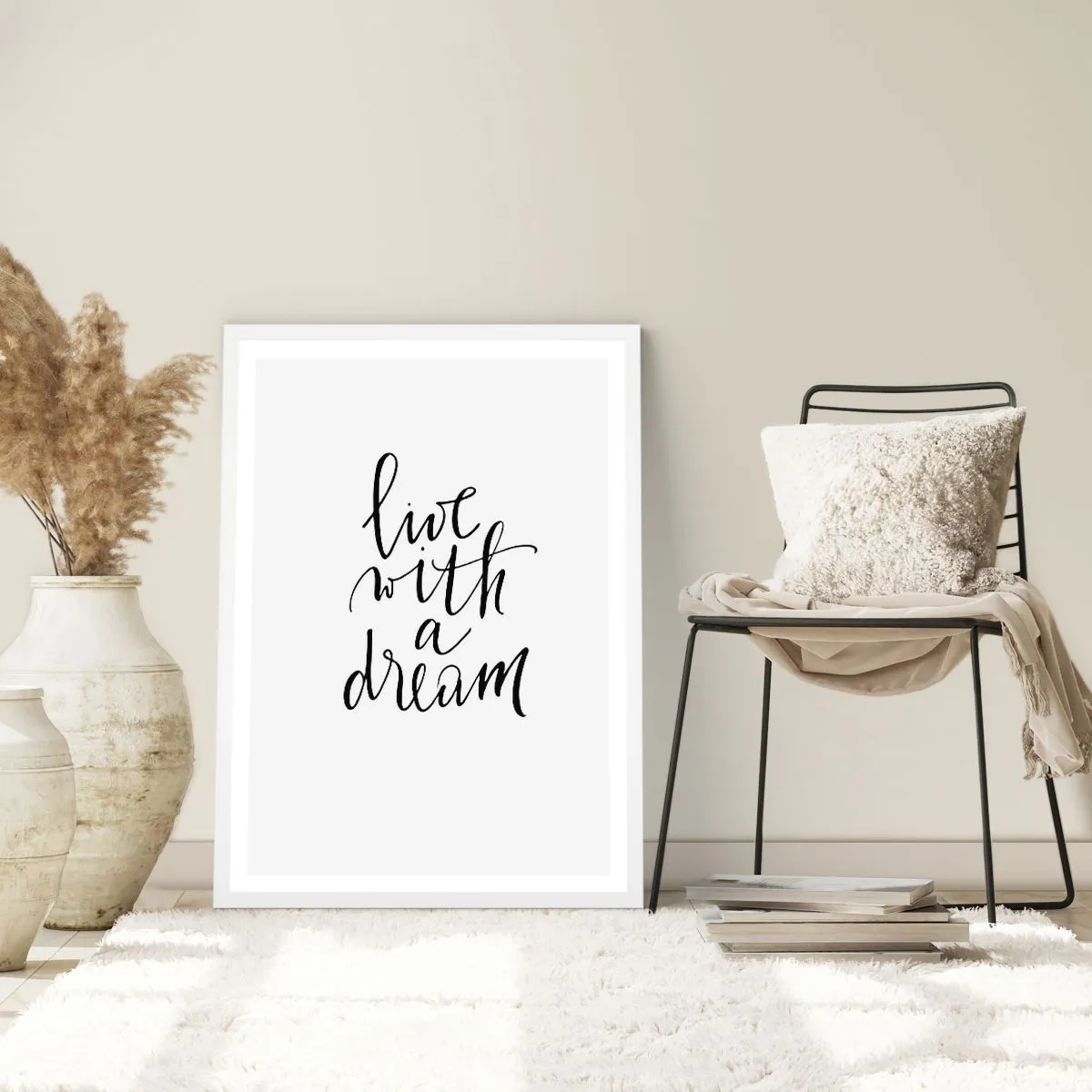 Plakat w białej ramie - Of course - 40x50 cm