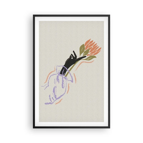 Plakat w czarnej ramie - Siostrzany dotyk - 61x91 cm