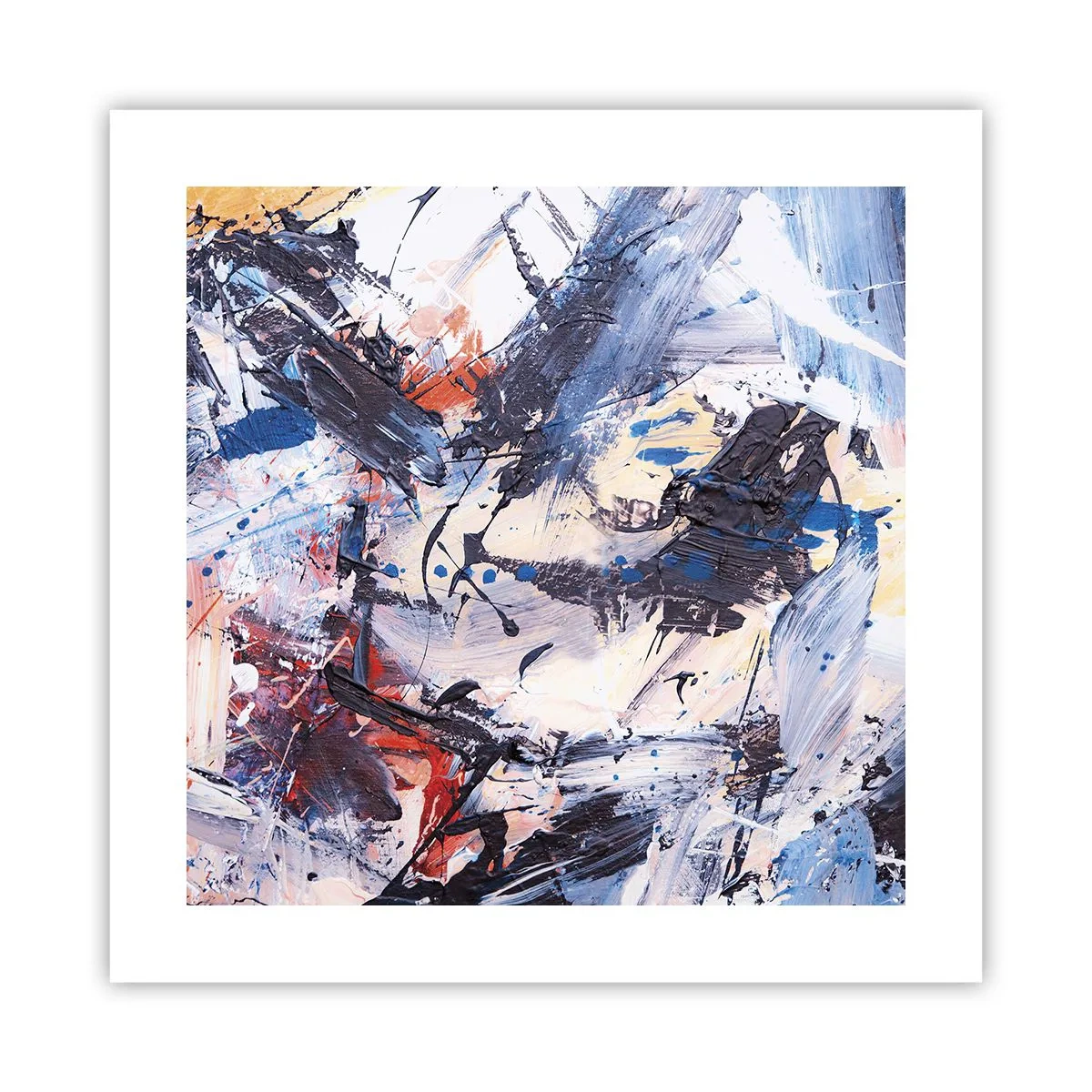 Plakat - Szalony taniec abstrakcji - 40x40 cm