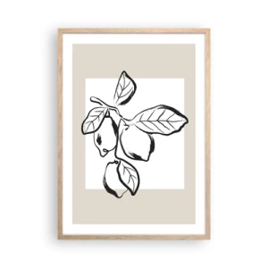 Plakat w ramie jasny dąb - Gdzie cytryna dojrzewa… - 50x70 cm