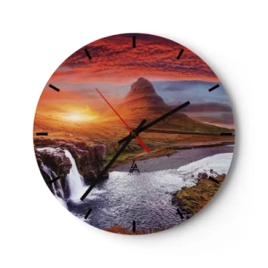 Zegar ścienny - Widok Śródziemia - 40x40 cm