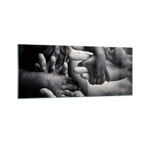 Obraz na szkle - Być człowiekiem - 100x40 cm