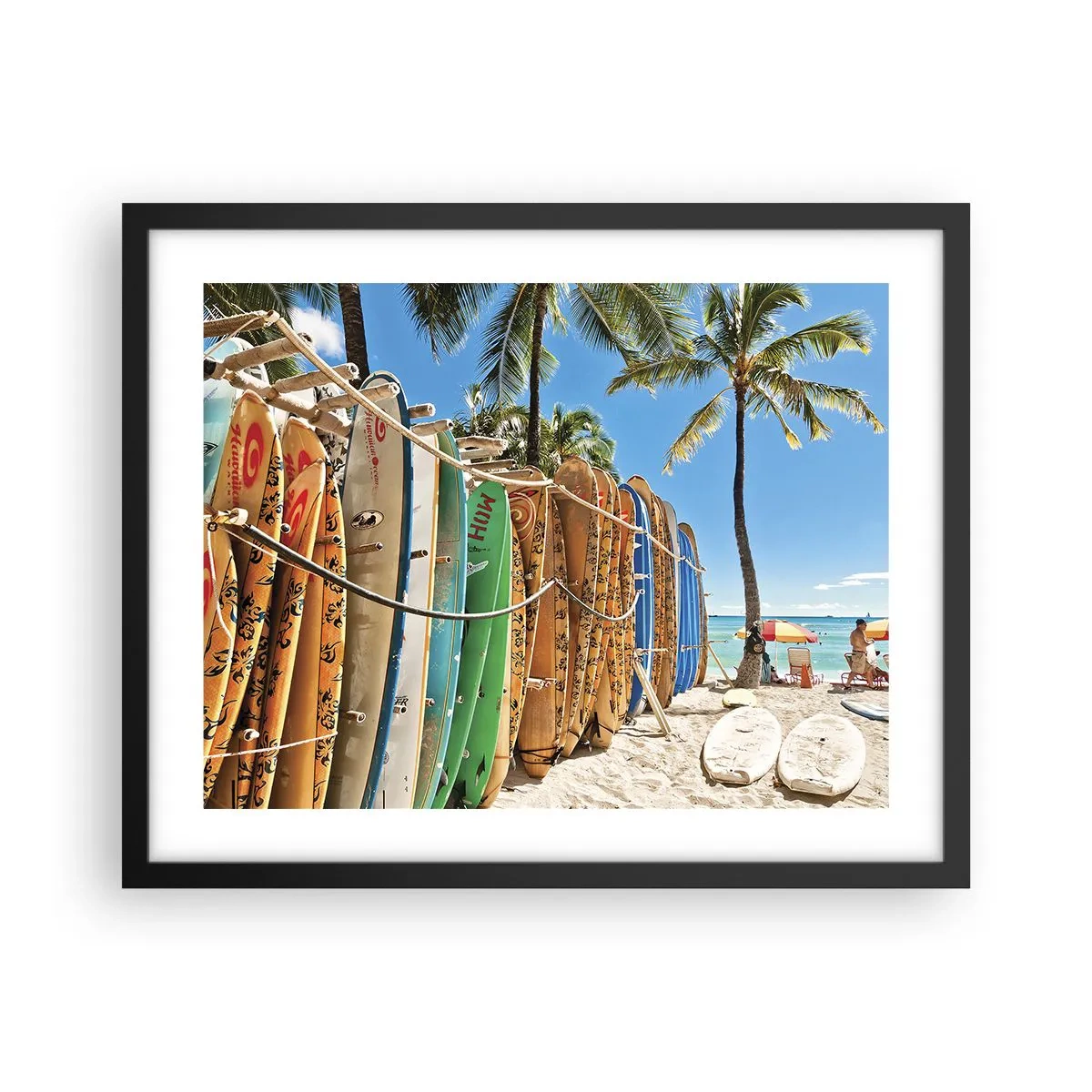 Plakat w czarnej ramie - Słoneczna zabawa - 50x40 cm