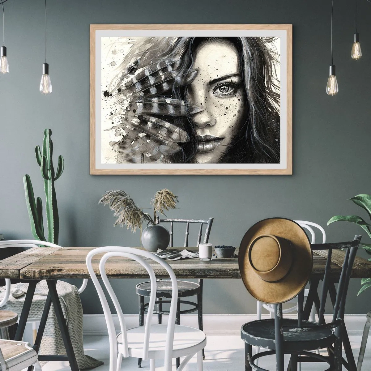 Plakat w ramie jasny dąb - Dzika piękność - 40x30 cm