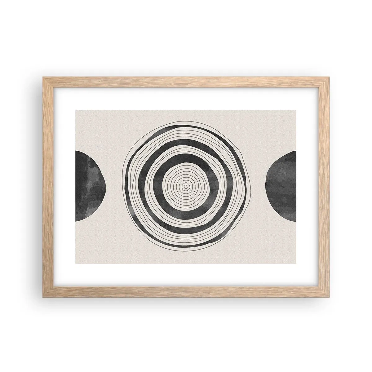 Plakat w ramie jasny dąb - Ważne to co pomiędzy - 40x30 cm