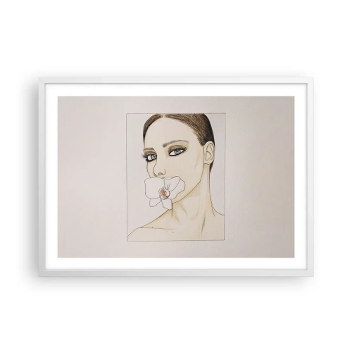 Plakat w białej ramie - Symbol elegancji i piękna - 70x50 cm