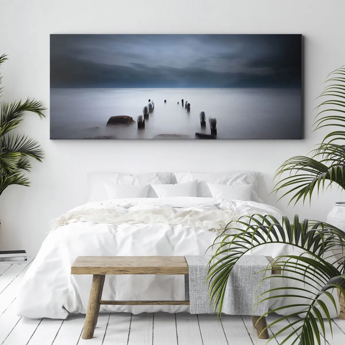 Obraz na płótnie - Zamyślone jezioro - 100x40 cm