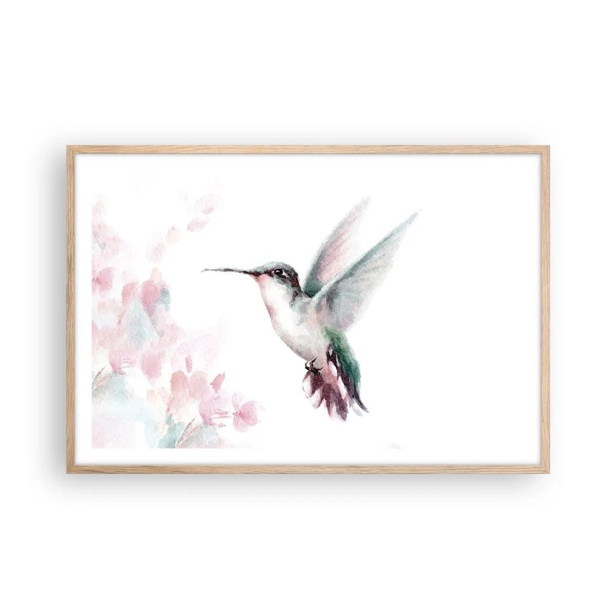 Plakat w ramie jasny dąb - Zatrzymany w trzepocie - 91x61 cm