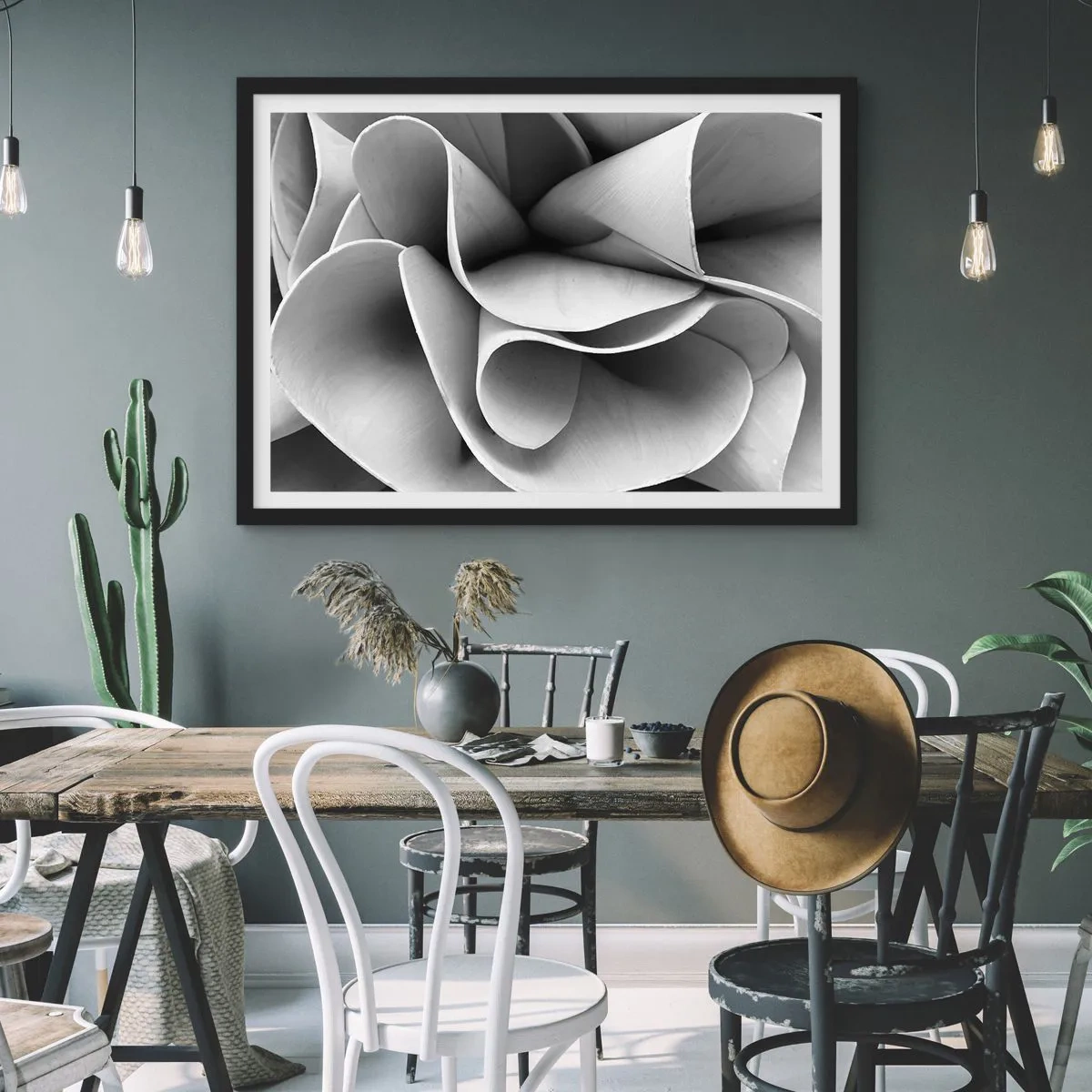 Plakat w czarnej ramie - Dzieje się w przestrzeni - 40x30 cm