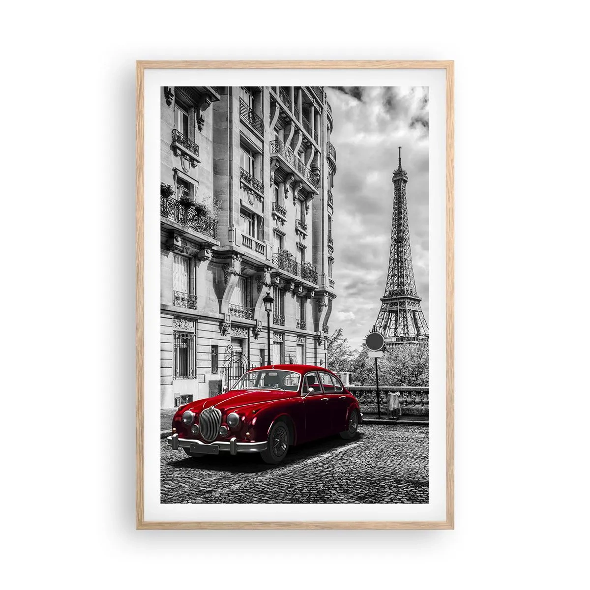 Plakat w ramie jasny dąb - Drapieżnik w mieście - 61x91 cm