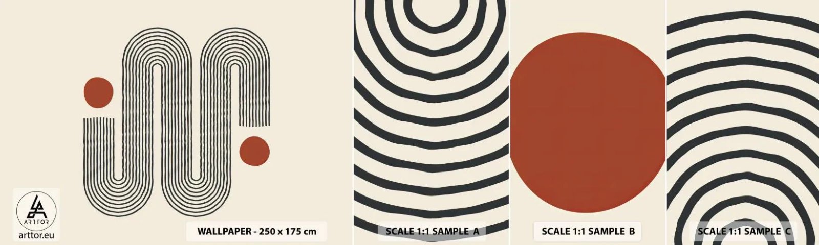 Fototapeta Próbka Samoprzylepna Deluxe Sticker - Od początku do końca - Abstrakcja, Grafika, Minimalizm - 100x30 cm