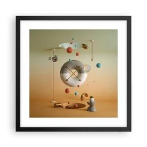 Plakat w czarnej ramie - Wszystko się zdarzyć może - 40x40 cm
