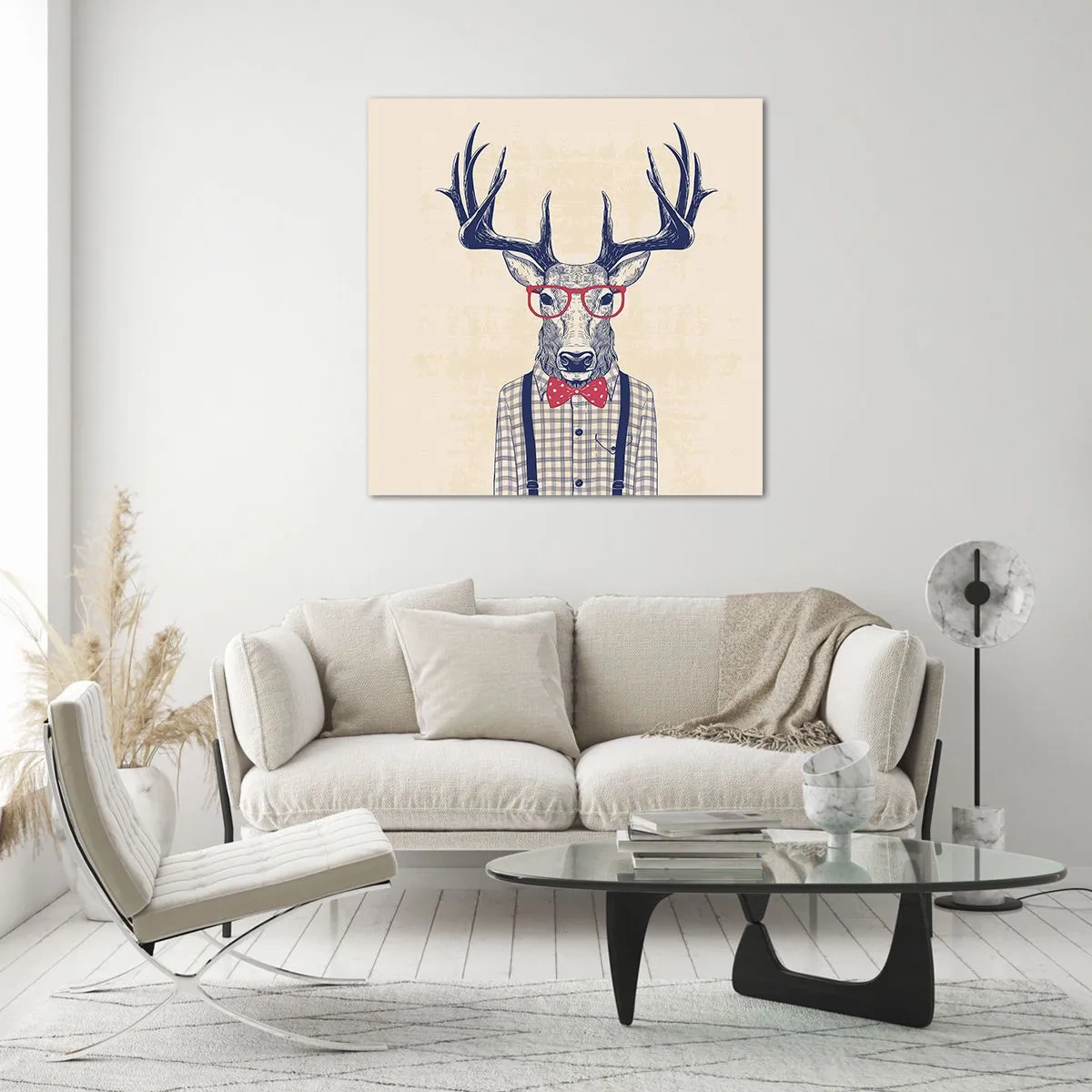 Obraz na szkle - Zabawna ekstrawagancja - 70x70 cm