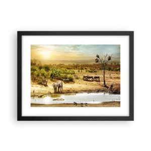 Plakat w czarnej ramie - "Z Edenu zaś wypływała rzeka…" - 40x30 cm