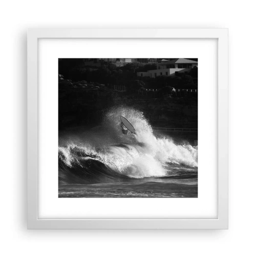 Plakat w białej ramie - Wyzwanie przyjęte! - 30x30 cm