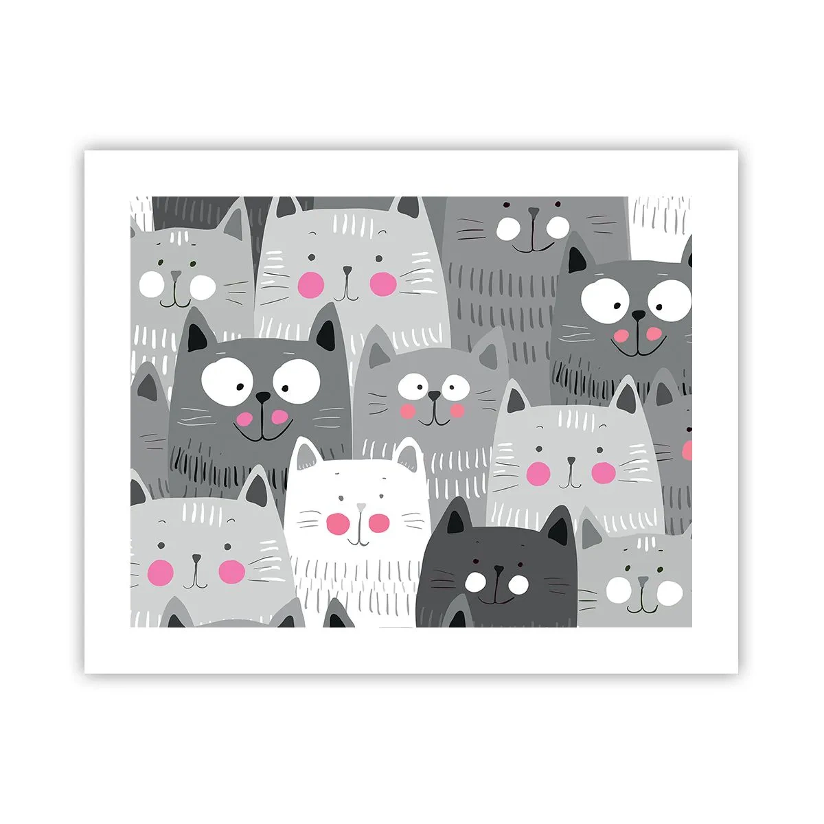 Plakat - Koci świat - 50x40 cm