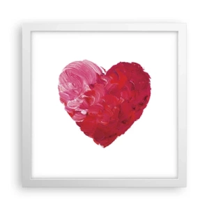 Plakat w białej ramie - All you need is love - 30x30 cm