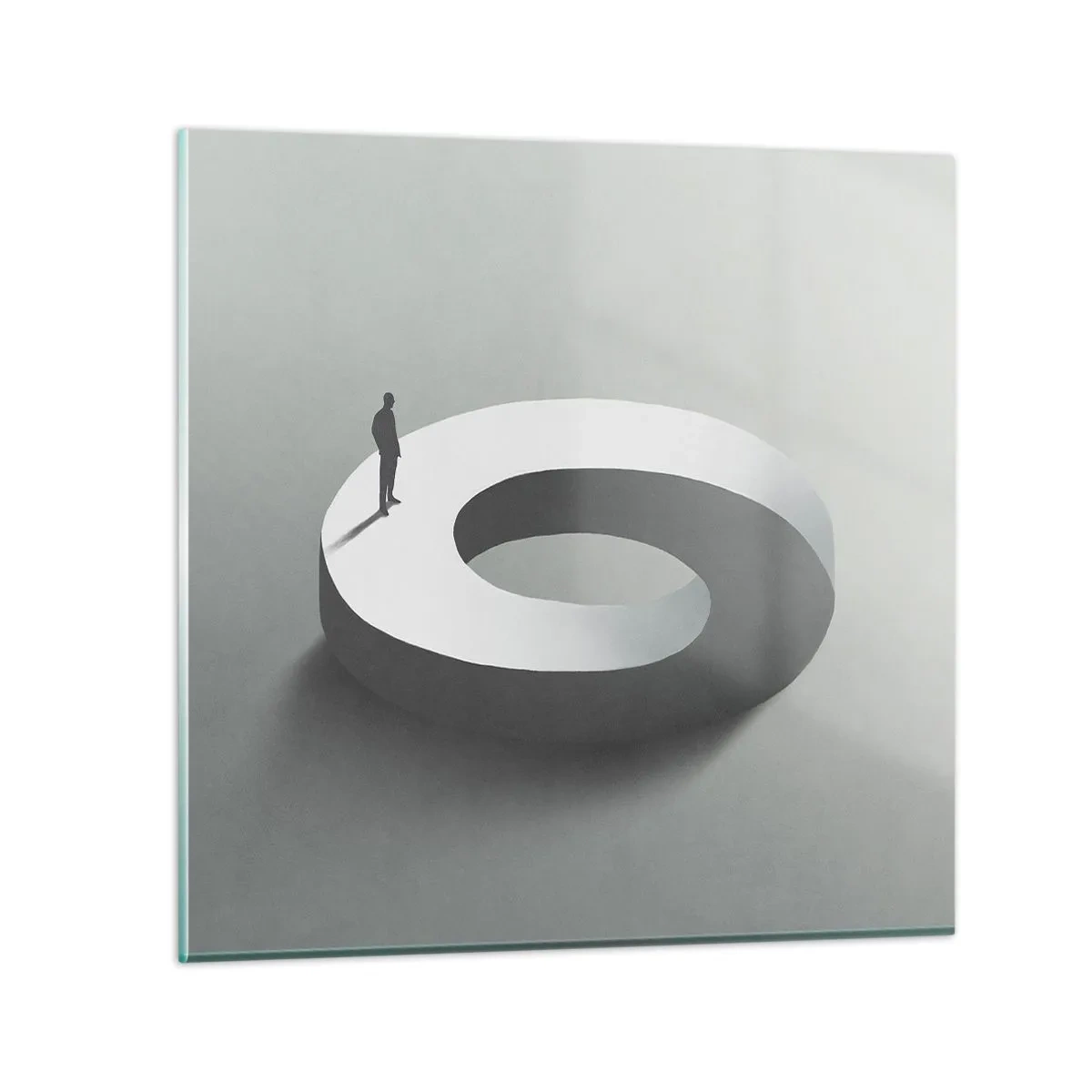 Obraz na szkle - I bądź tu mądry - 50x50 cm