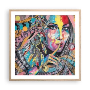 Plakat w ramie jasny dąb - Milcz, aż zrozumiesz - 60x60 cm