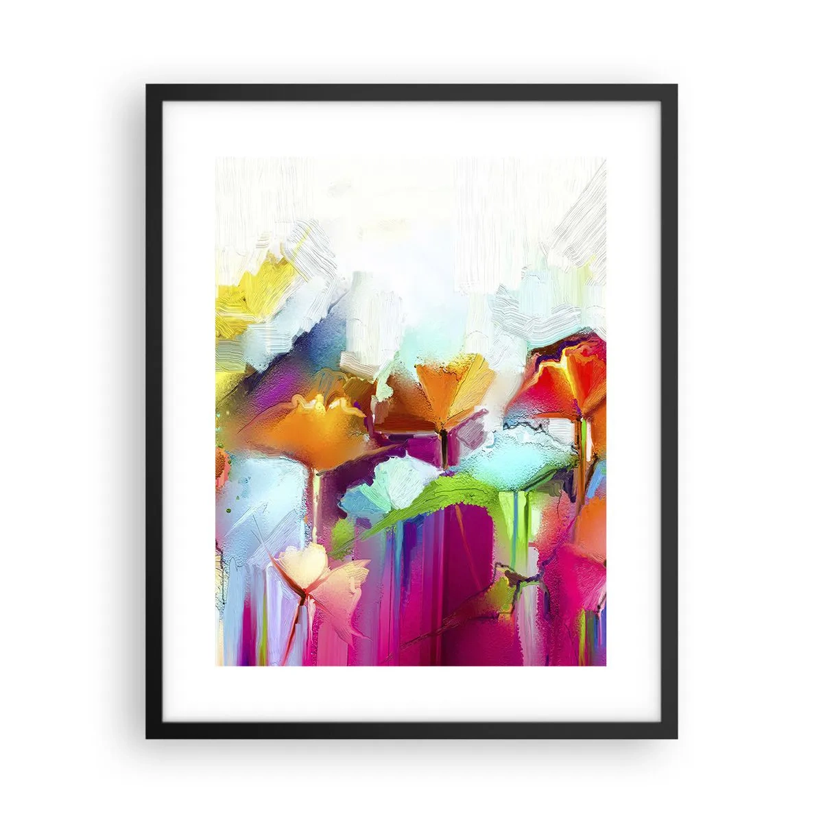 Plakat w czarnej ramie - Tęcza zakwitła - 40x50 cm