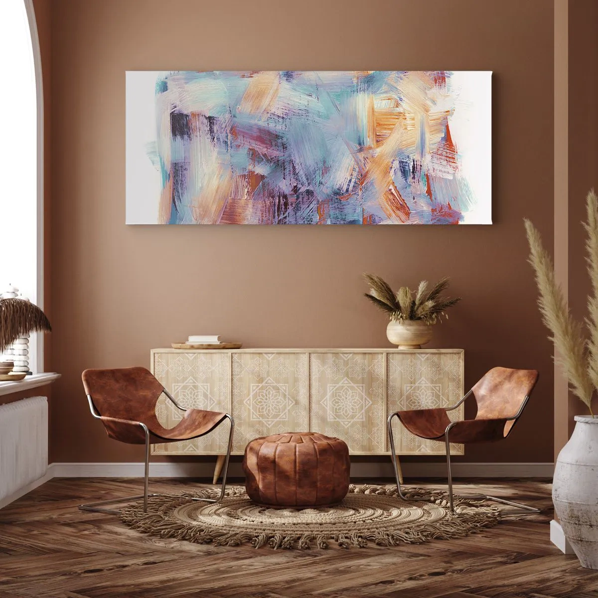 Obraz na płótnie - Kolorowy bałagan - 100x40 cm