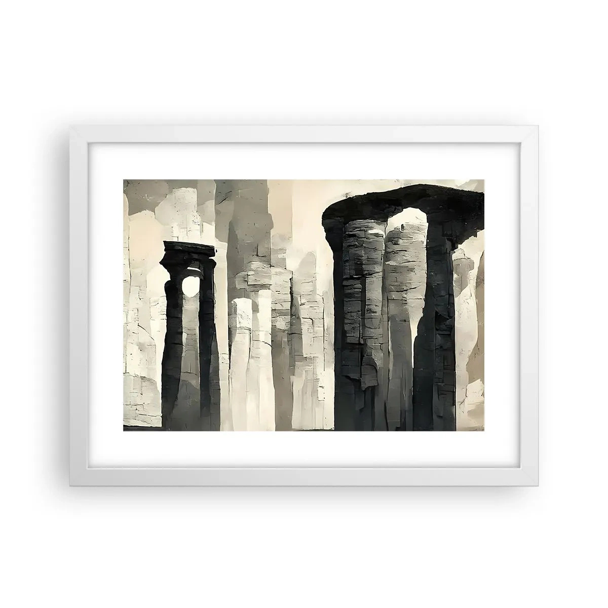 Plakat w białej ramie - Majestat antyku - 40x30 cm