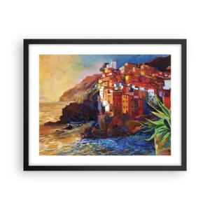 Plakat w czarnej ramie - Włoskie klimaty - 50x40 cm