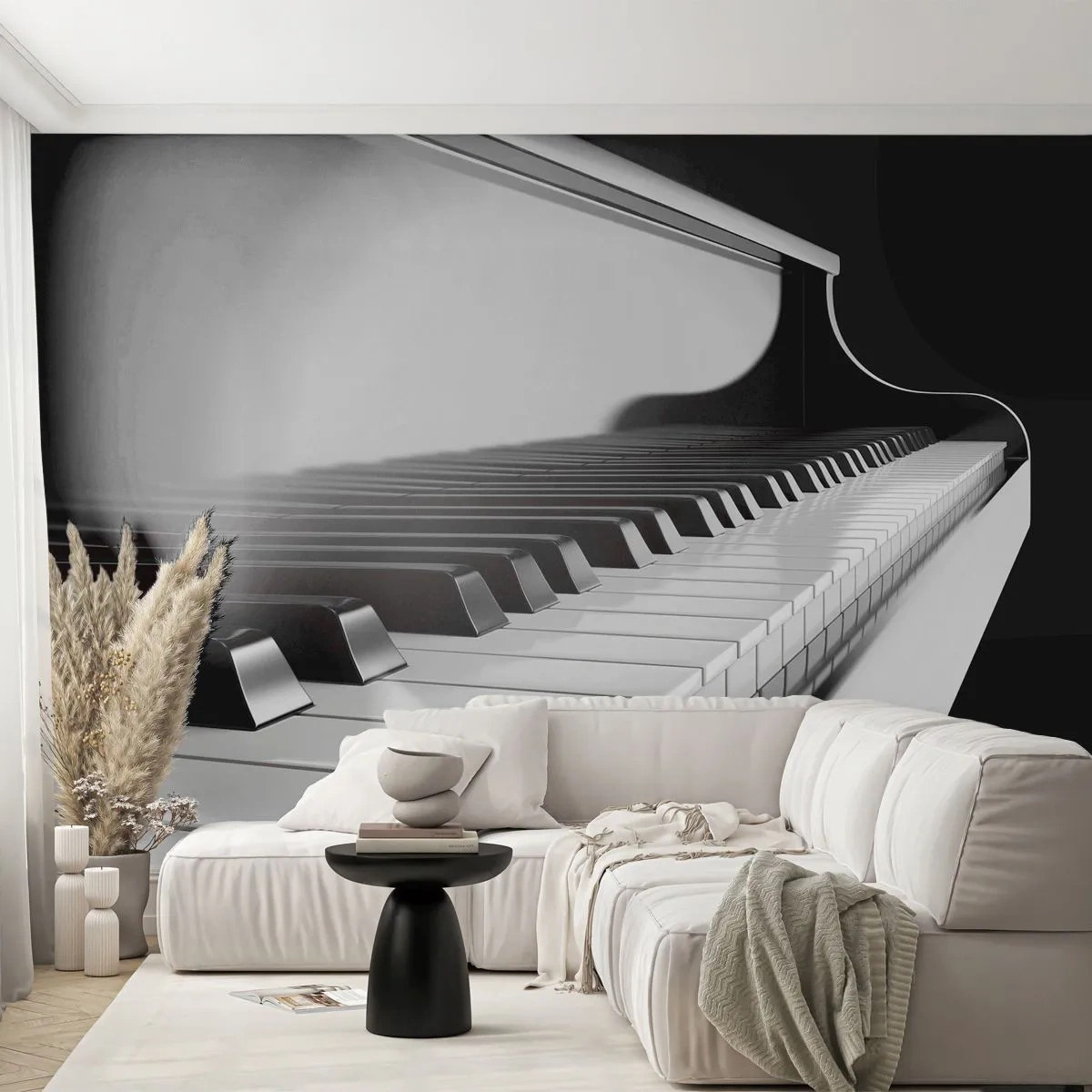 Fototapeta Samoprzylepna Deluxe Sticker - Harmonia kształtów i barw - Fortepian, Pianino, Muzyka - 250x175 cm