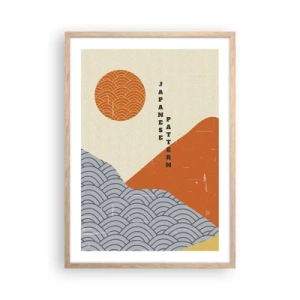 Plakat w ramie jasny dąb - W japońskim duchu - 50x70 cm