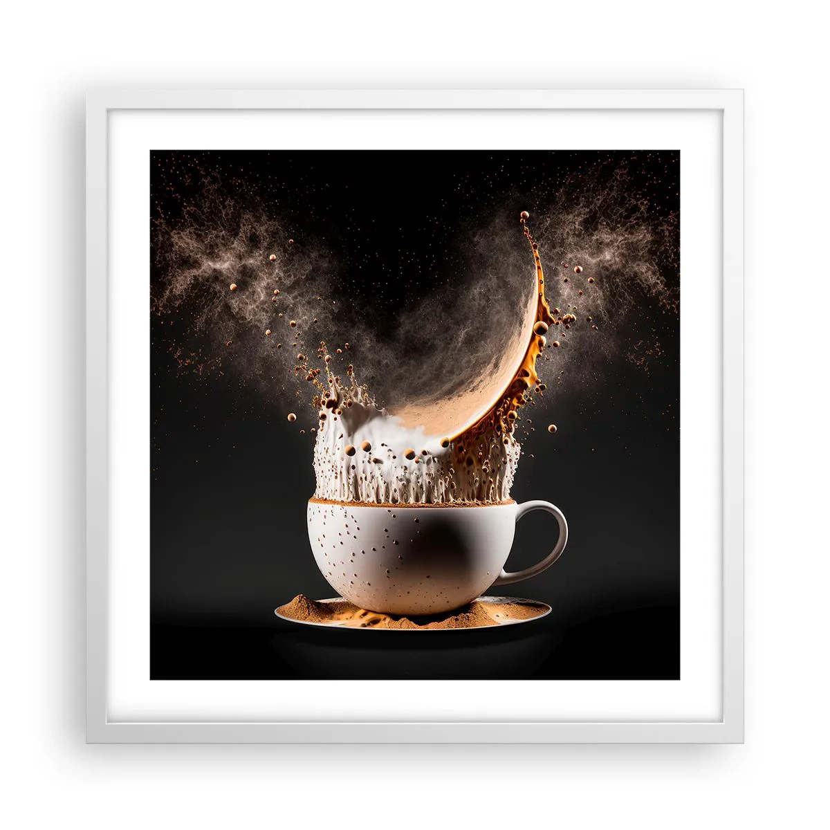 Plakat w białej ramie - Eksplozja smaku - 50x50 cm