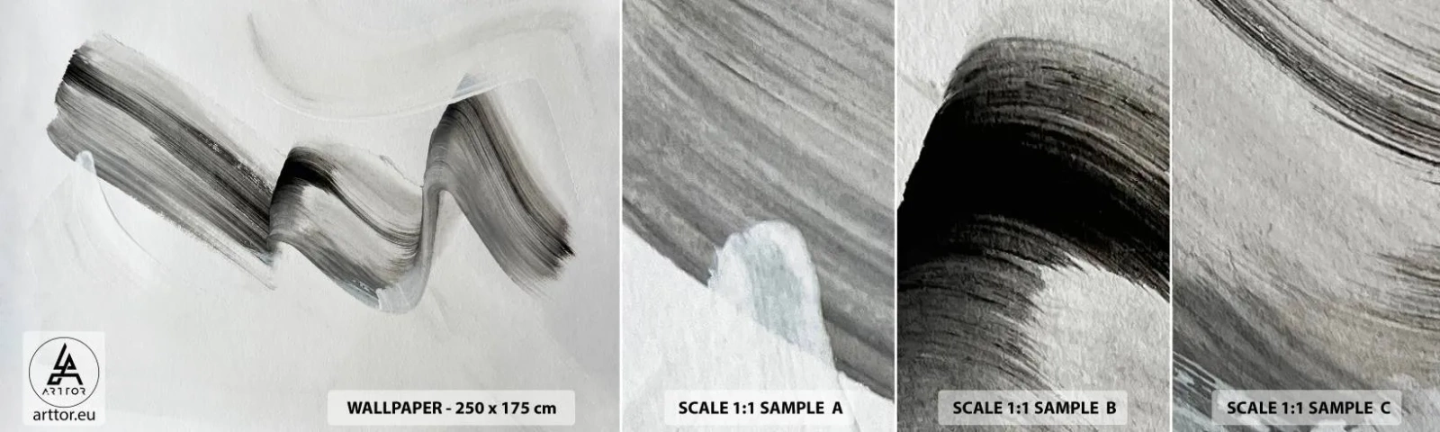 Fototapeta Próbka Samoprzylepna Deluxe Sticker - Od niechcenia dla zabawy - Minimalizm, Abstrakcja, Pędzel - 100x30 cm