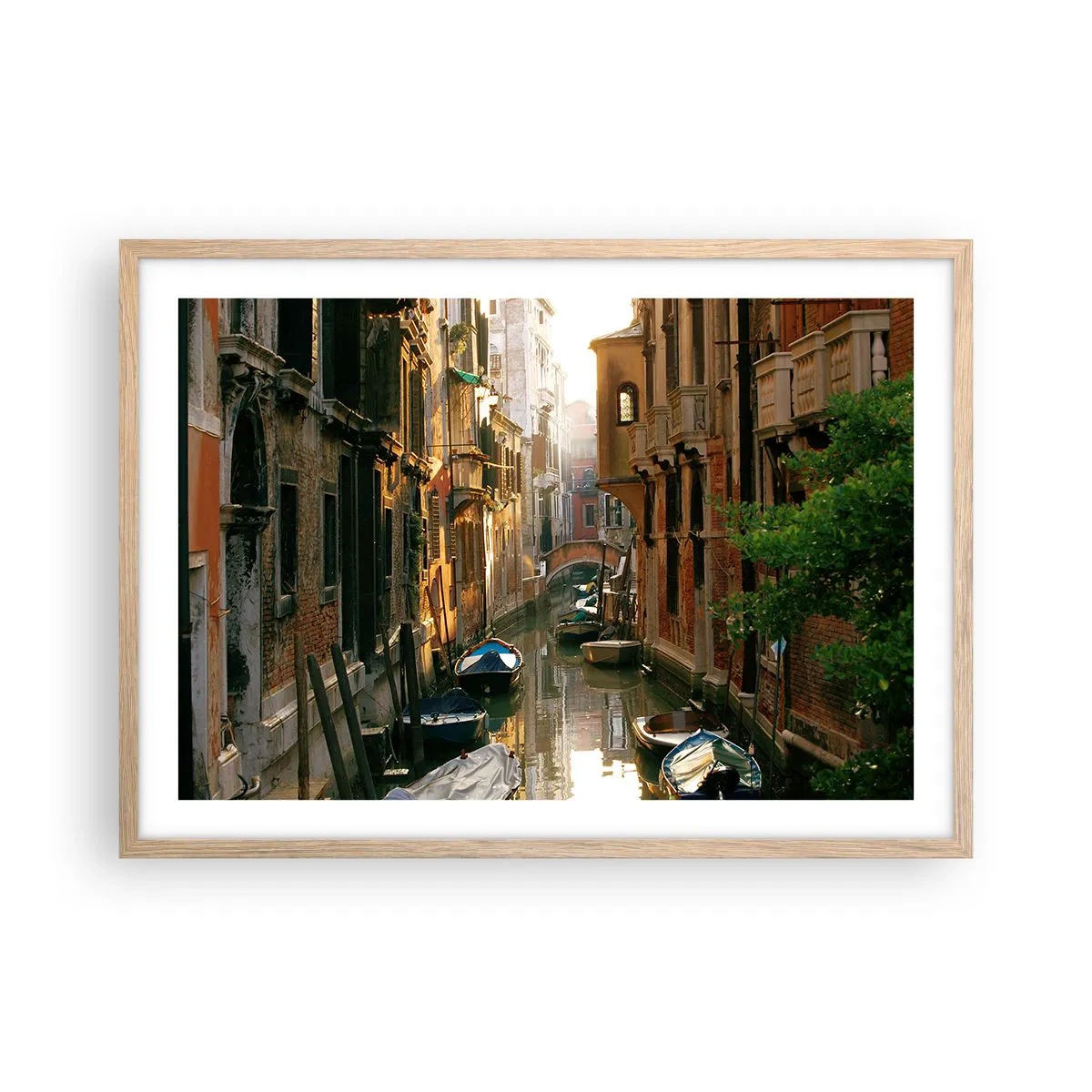 Plakat w ramie jasny dąb - W weneckim zaułku - 70x50 cm