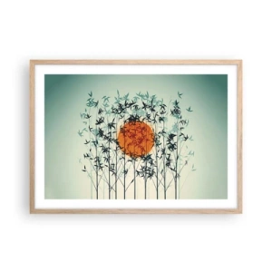 Plakat w ramie jasny dąb - Japońskie słońce - 70x50 cm