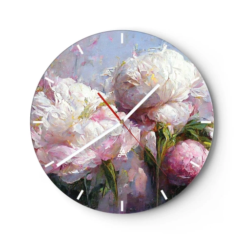 Zegar ścienny - Kipiący życiem bukiet - 40x40 cm