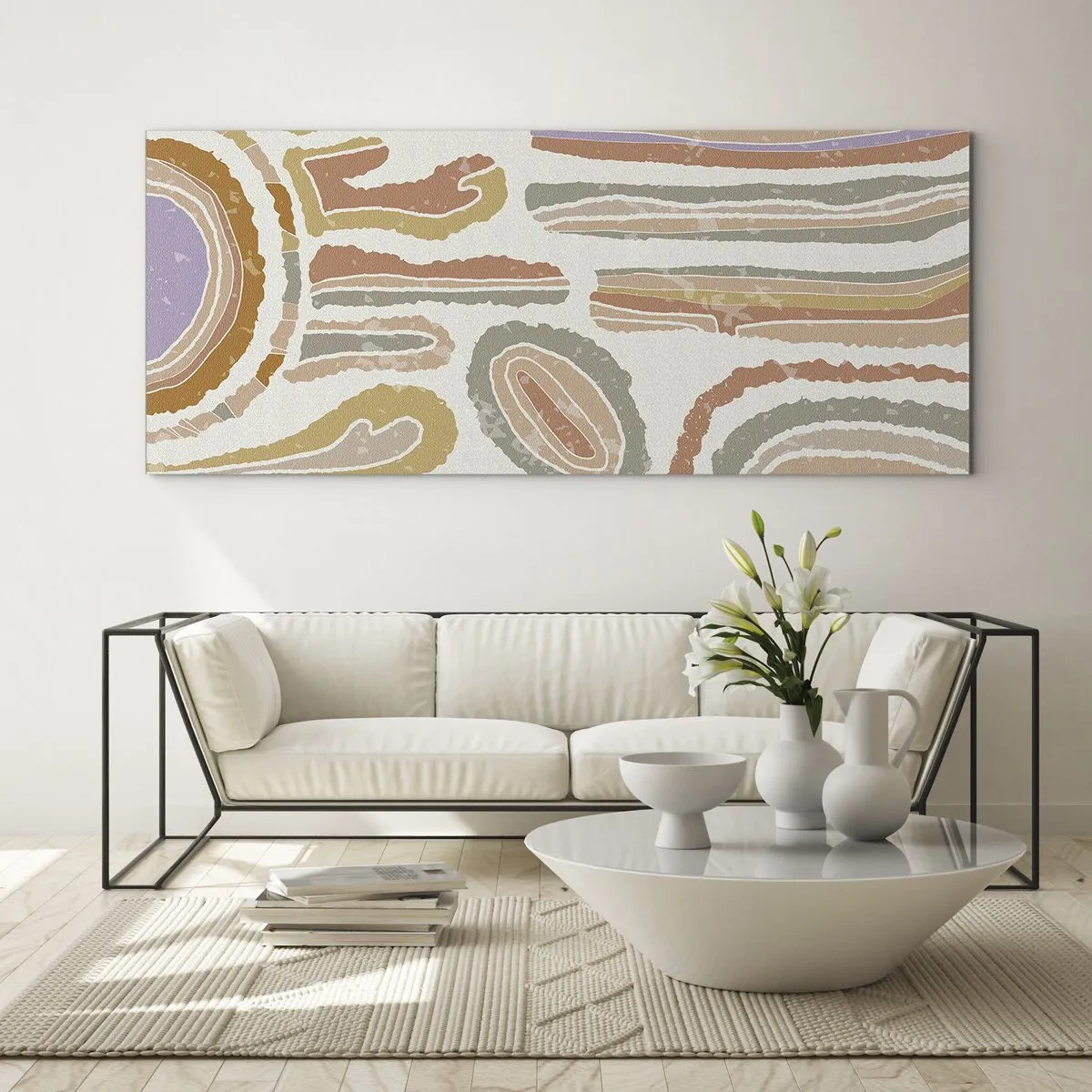 Obraz na szkle - Barwne przekroje - 100x40 cm