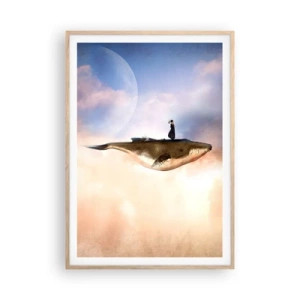 Plakat w ramie jasny dąb - Nadrealna podróż - 70x100 cm