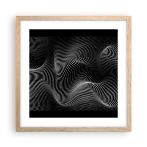 Plakat w ramie jasny dąb - Taniec światła w przestrzeni - 40x40 cm