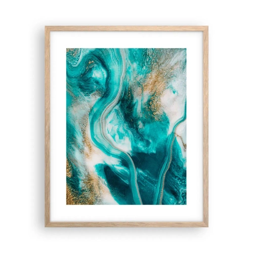 Plakat w ramie jasny dąb - Rzeka złota - 40x50 cm