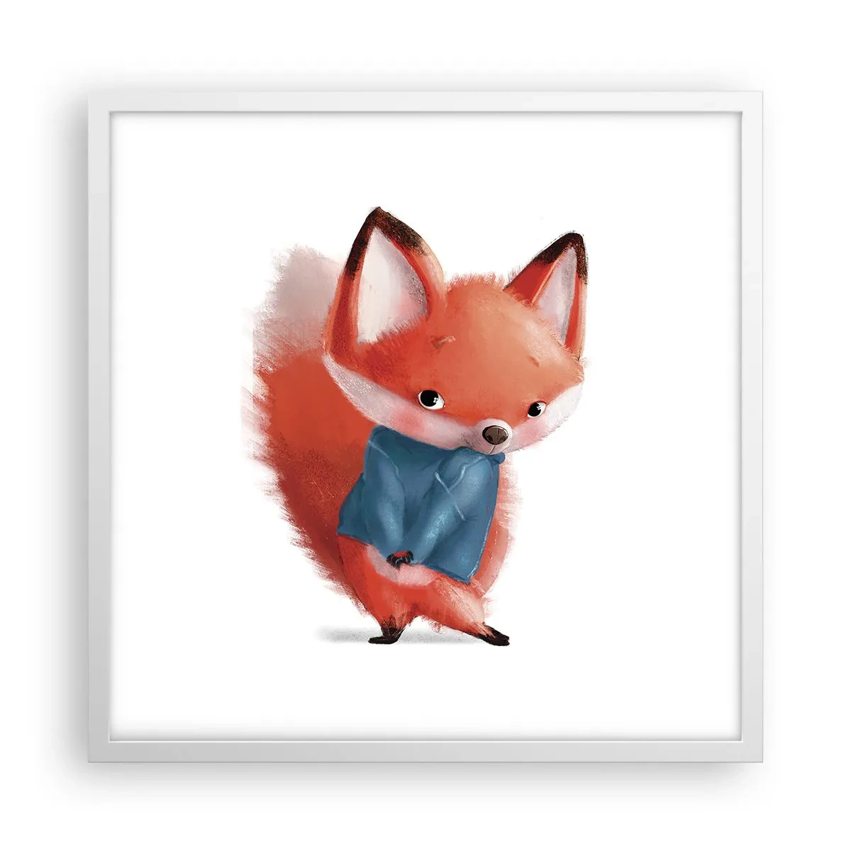 Plakat w białej ramie - Ładnie mi w tym? - 50x50 cm