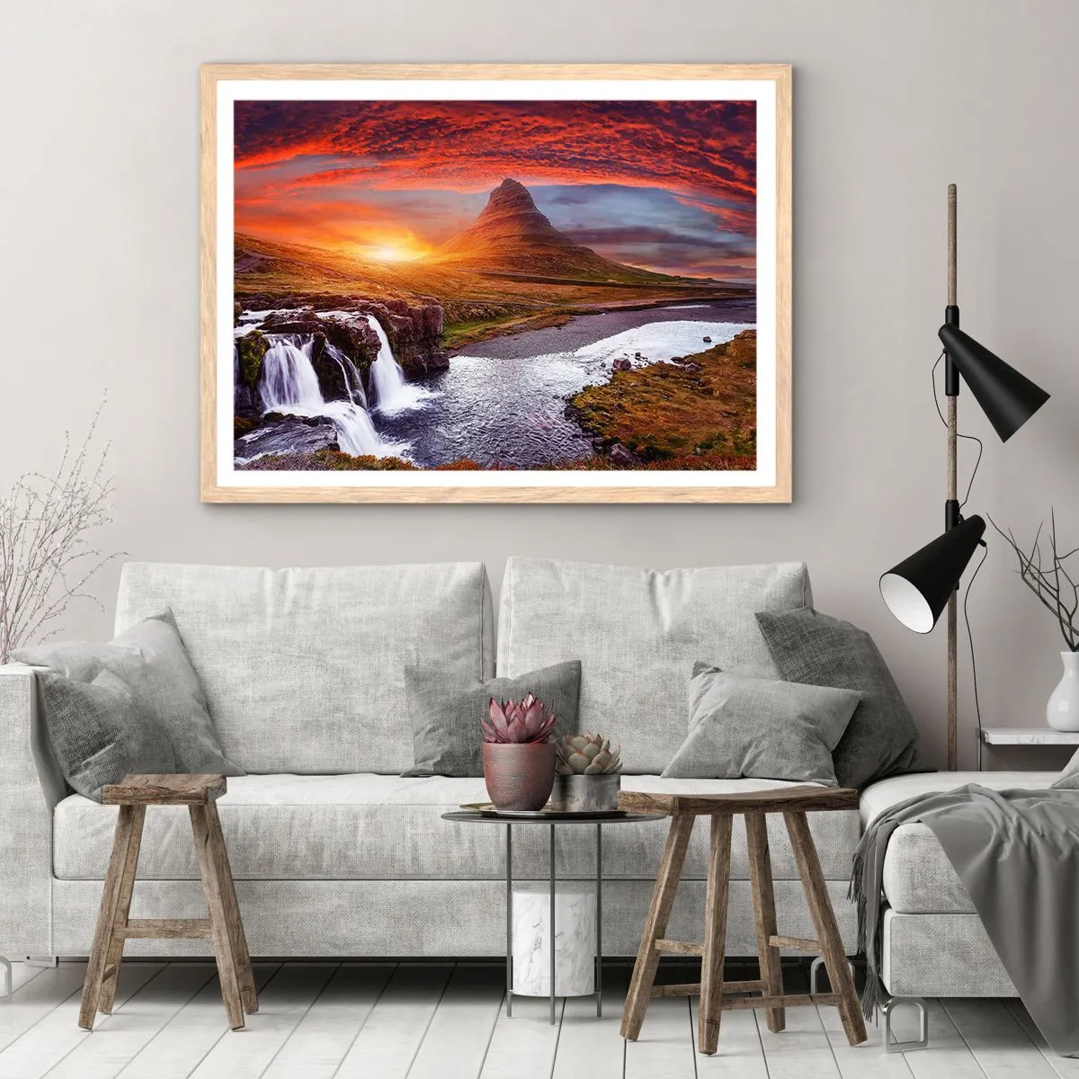 Plakat w ramie jasny dąb - Widok Śródziemia - 91x61 cm