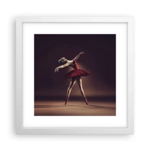 Plakat w białej ramie - Prima ballerina - 30x30 cm